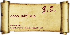 Zana Dókus névjegykártya